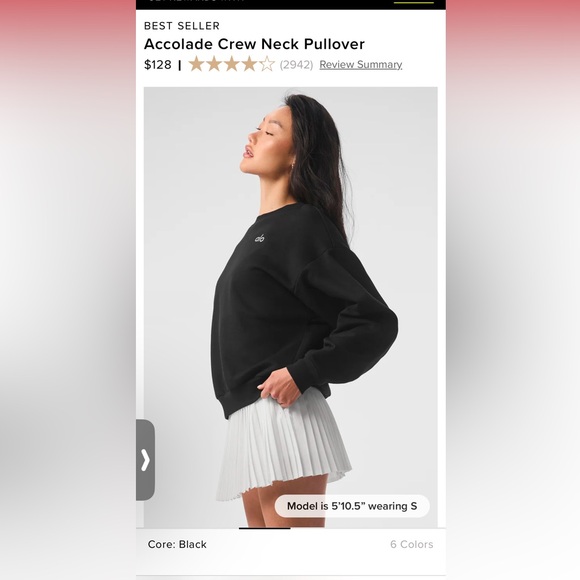 Alo yoga black crew - Picture 2 of 7